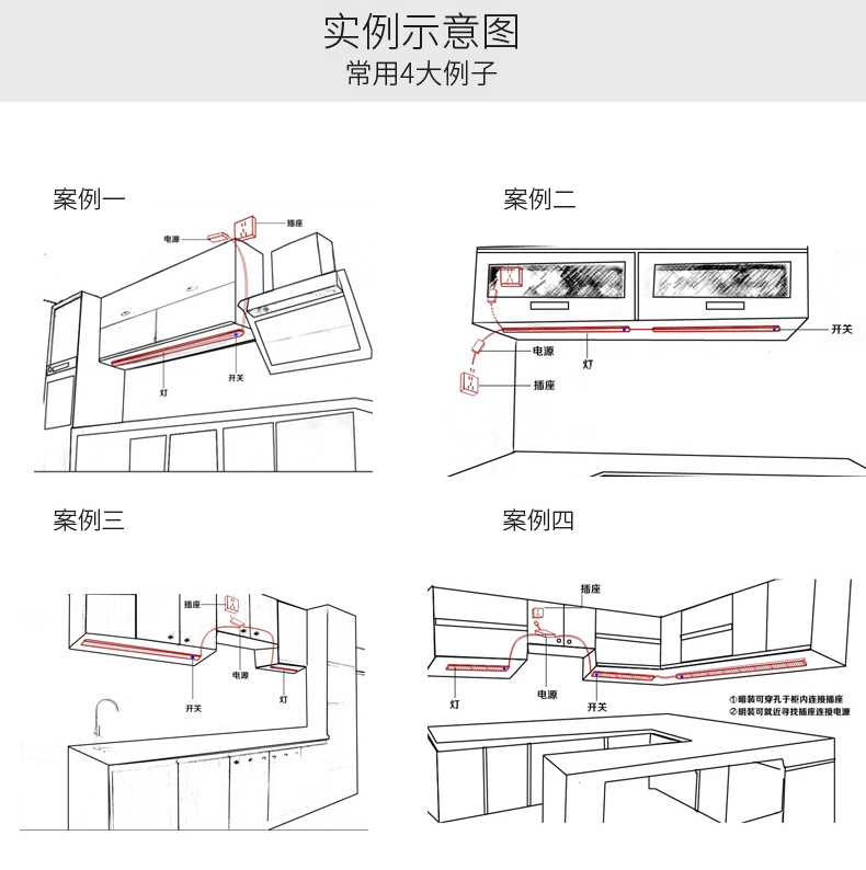 橱柜家具柜子里面装的灯，都是怎么安装的呢？灯都有什么样子的？