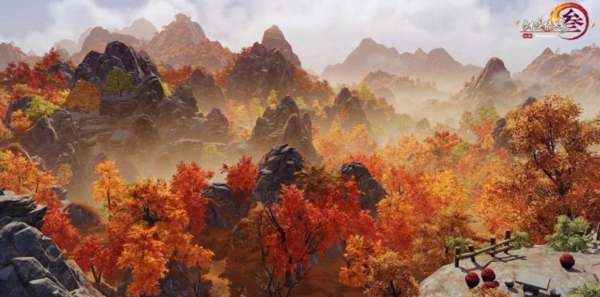 剑网三藏经阁顶的风景,剑网三藏剑山庄风景