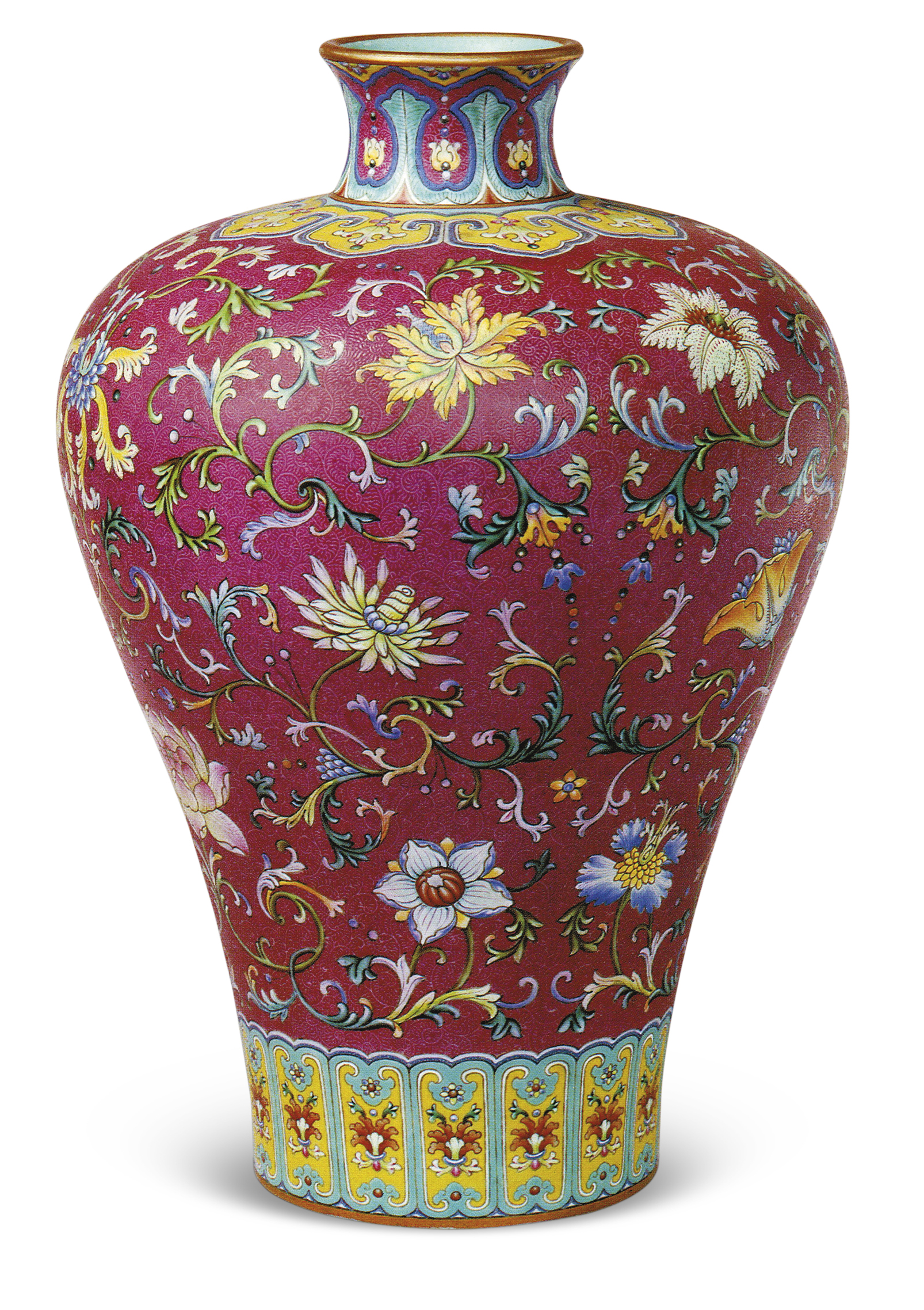 乾隆年制铜胎画珐琅瓶图片,乾隆年制铜胎画珐琅碗