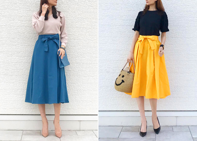 半身裙主要怎么搭配呢,一条半身裙的各种搭配
