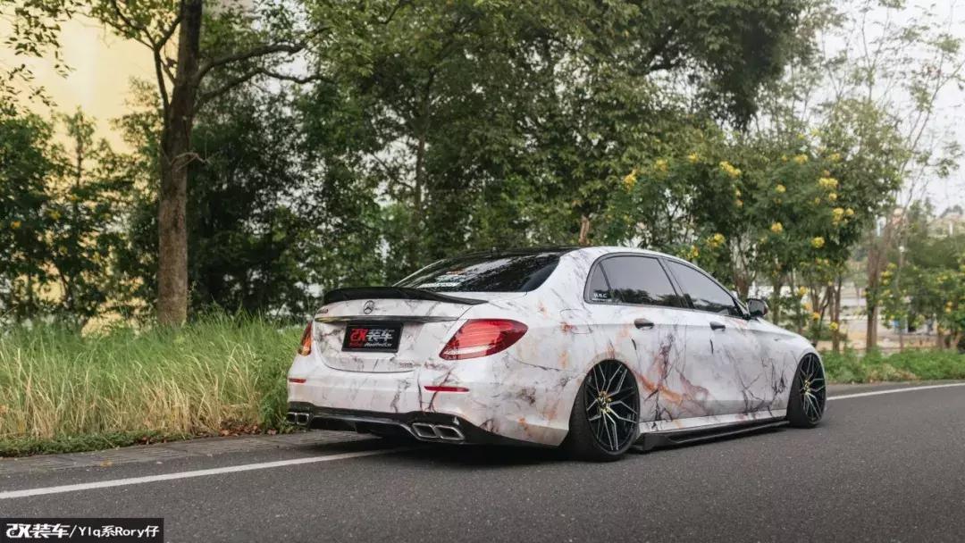 2018年奔驰e300改装黑武士,奔驰e300改黑武士加恶魔之眼