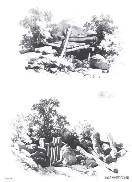 40张经典素描,40张经典素描风景图快拿去临摹吧