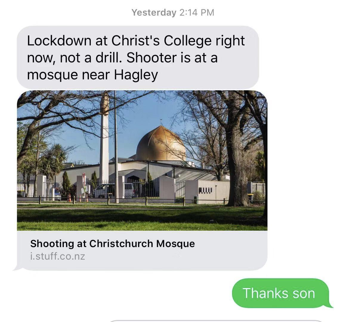 “学校被*锁封**了，不是演习。枪手离这里很近！”新西兰华人近距离经历清真寺*杀屠**惊魂