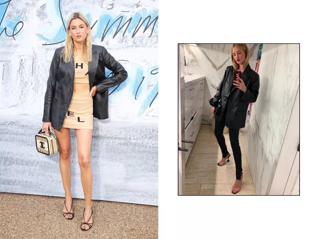 西装款式气场,时尚潮流皮西装