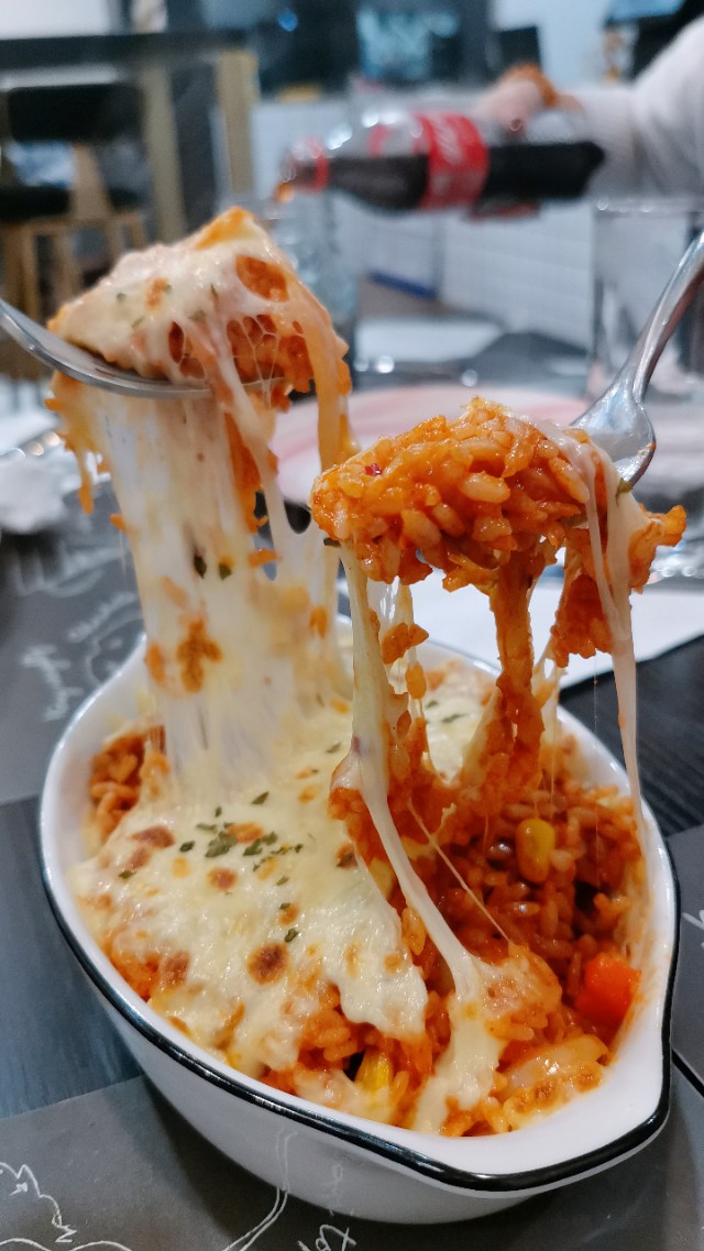 韩式香菇泡菜饭,正宗韩国泡菜芝士饭