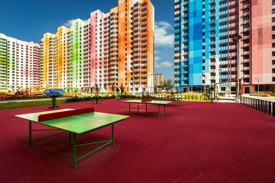 莫斯科简约风格设计,多彩社区亮点