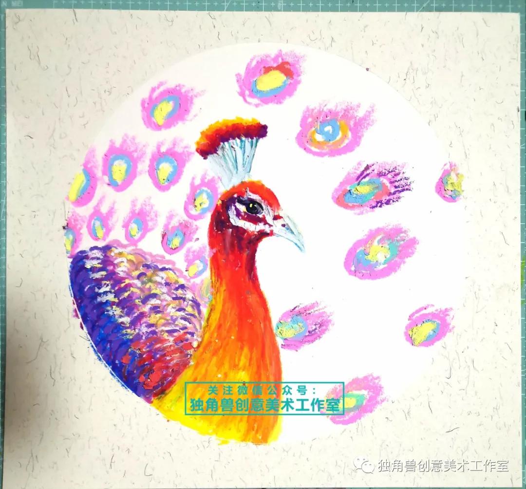 绘画教程梦幻,美丽的孔雀绘画步骤