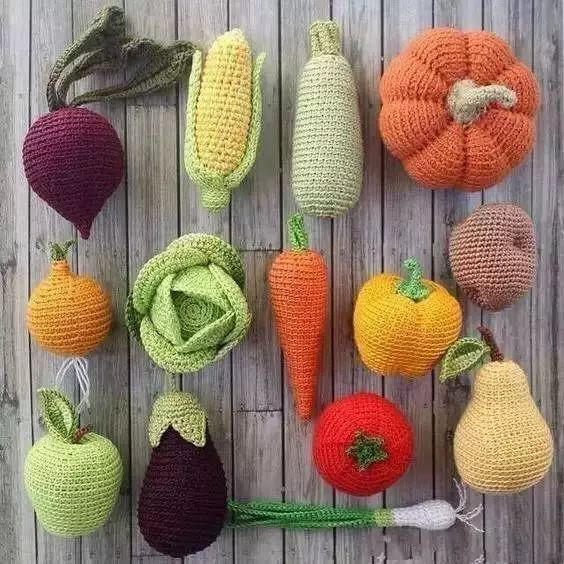 适合幼儿园宝宝的手作编织毛线 (毛线编织水果蔬菜教程)