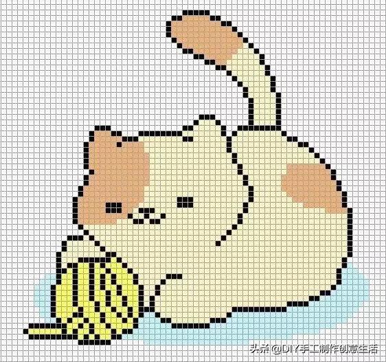 各种小猫的钩织教程,小猫身体和腿的钩织教程