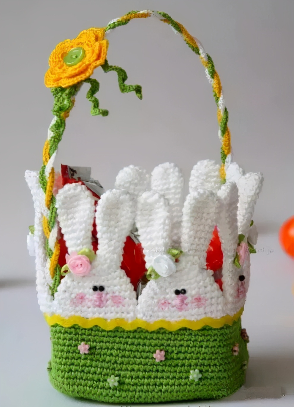 收纳盒子用布条线钩怎么钩视频,用三种毛线钩的收纳物