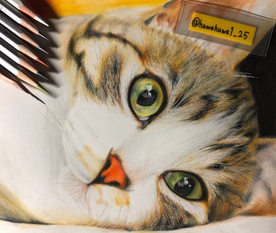 失明女孩铅笔画,手绘眼睛流泪铅笔画