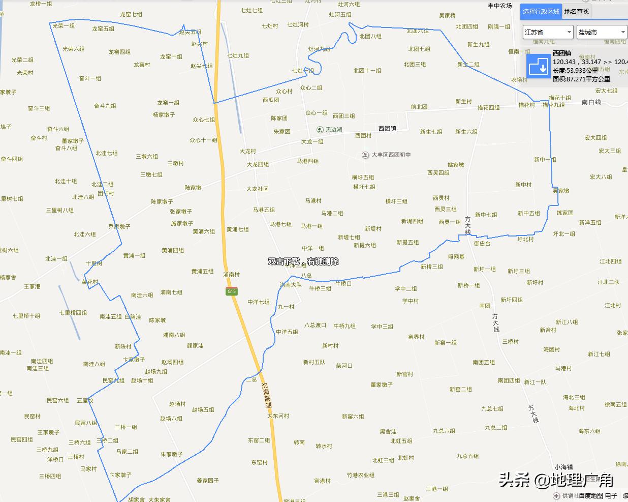 盐城市大丰区行政区划地图,江苏省盐城市大丰区最新地图