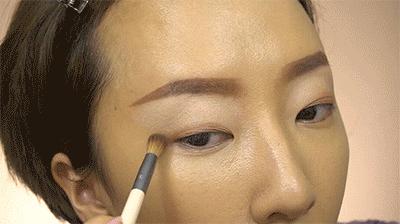 单眼皮眼妆的画法初学者视频,圆眼单眼皮内眦赘皮眼妆画法