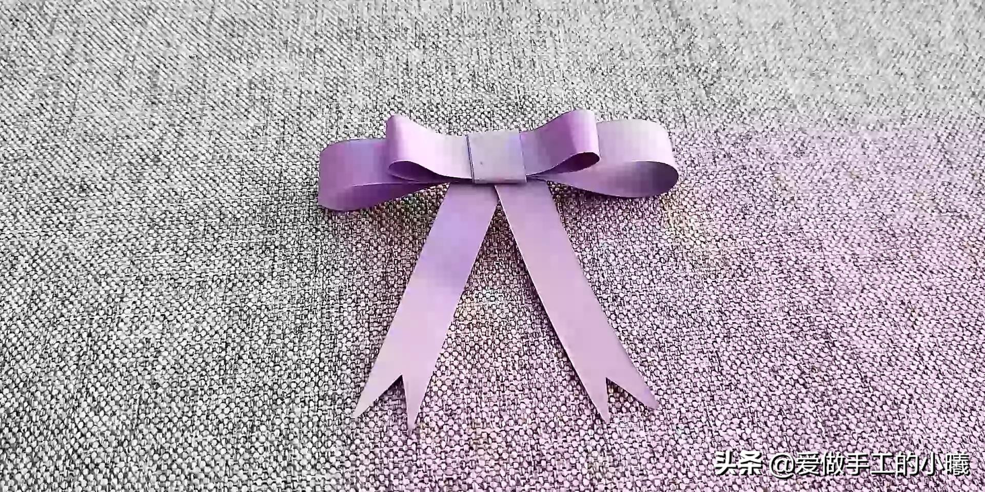 蝴蝶结折纸怎样贴在贺卡上好看,折纸简单又漂亮的蝴蝶结收纳盒