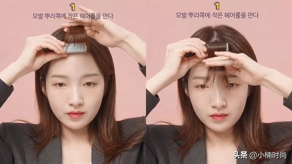 发卷应该怎样卷刘海,发型师中长发卷发教程全过程