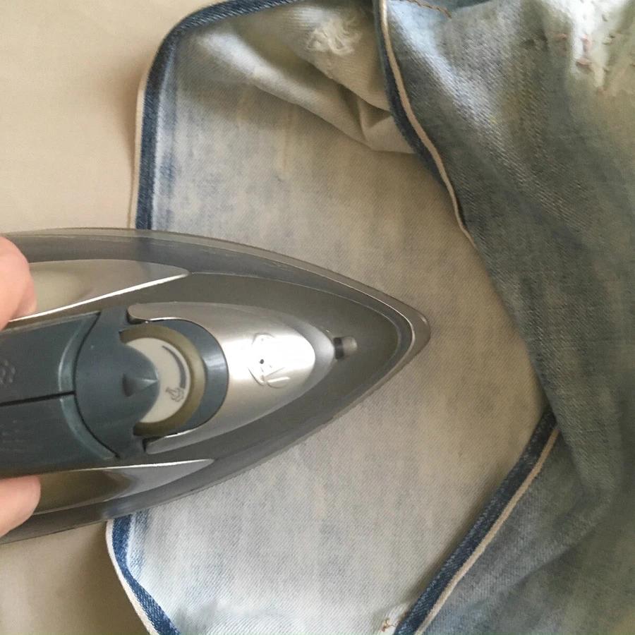 牛仔裤烂了个洞应该如何修补,牛仔裤边磨破了怎么修补