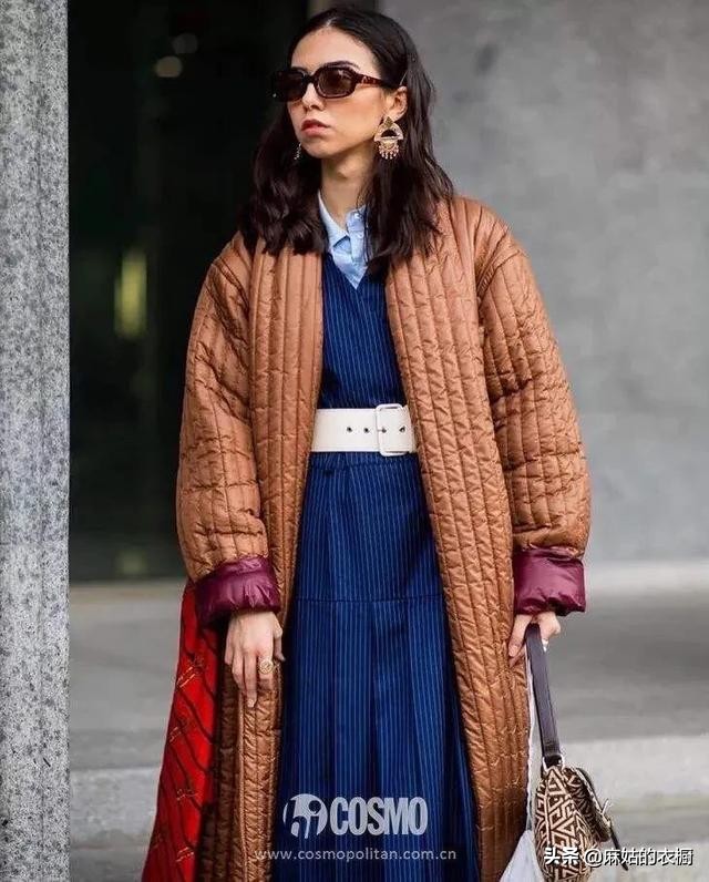 日系绗缝棉服穿搭,宽松绗缝棉服