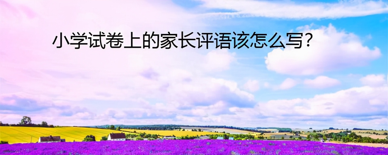 小学试卷上的家长评语该怎么写？这些简短的评语类型请收好