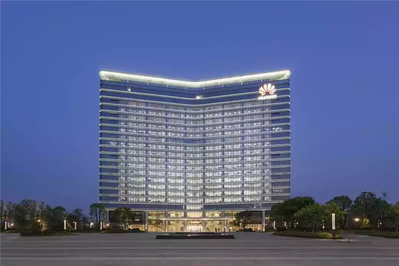 华为总部大楼震撼,华为照明