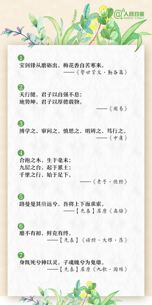 励志篇小学生必背古诗,少儿励志古诗词经典名句大全