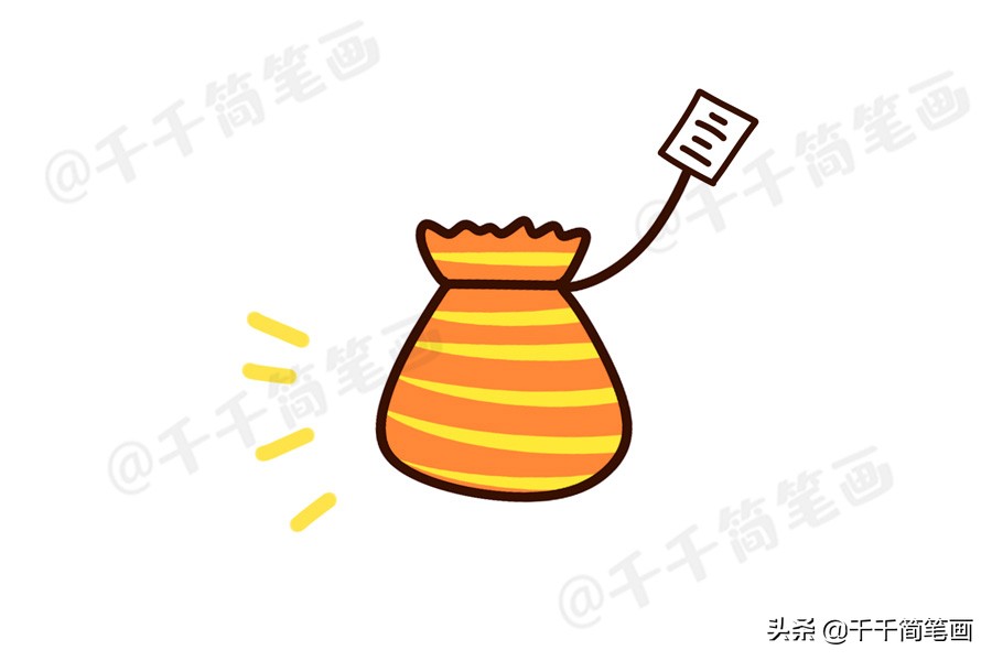 鼠年拜年简笔画大全带颜色,鼠年过年图片大全简笔画