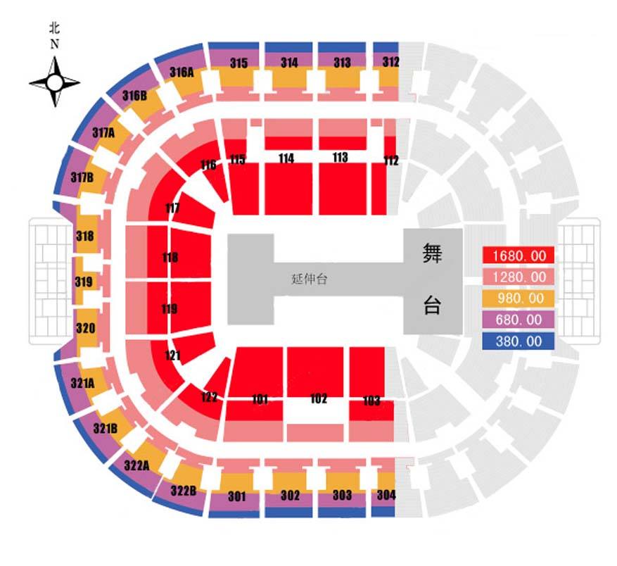 杨千嬅演唱会上海座位图,杨千嬅演唱会前排门票