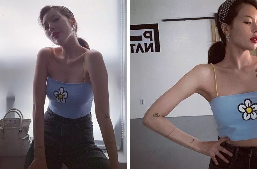 杨紫穿黑色连帽卫衣搭配,杨紫同款kk衣服