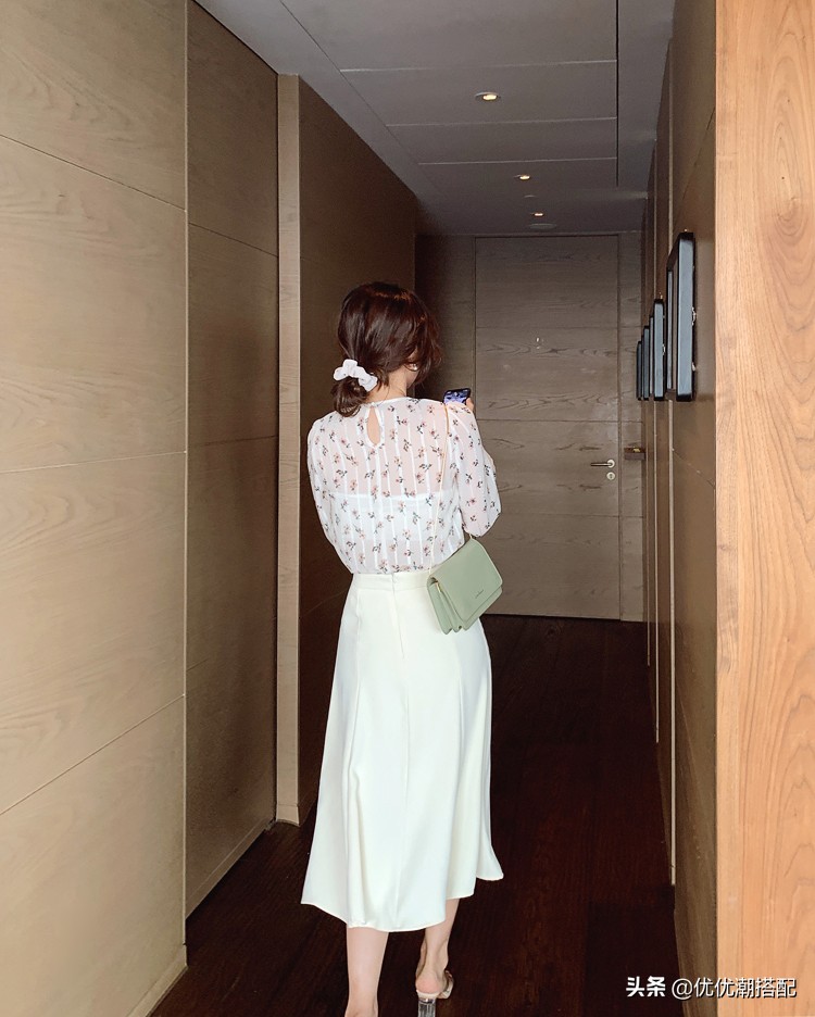 半身裙搭配夏季雪纺裙图片,搭配半身裙的上衣夏季雪纺修身