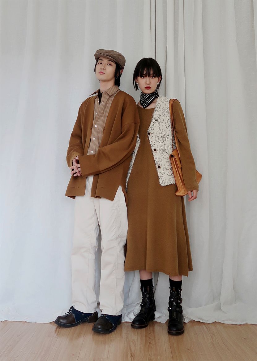 优衣库u系列双排扣棉服穿搭,优衣库u系列联名款冬季