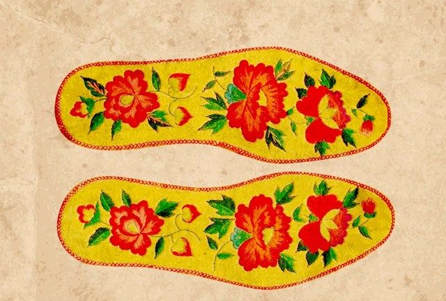 奶奶留下的鞋垫一针一线都是爱,纯手工鞋垫儿自己一针一线绣的