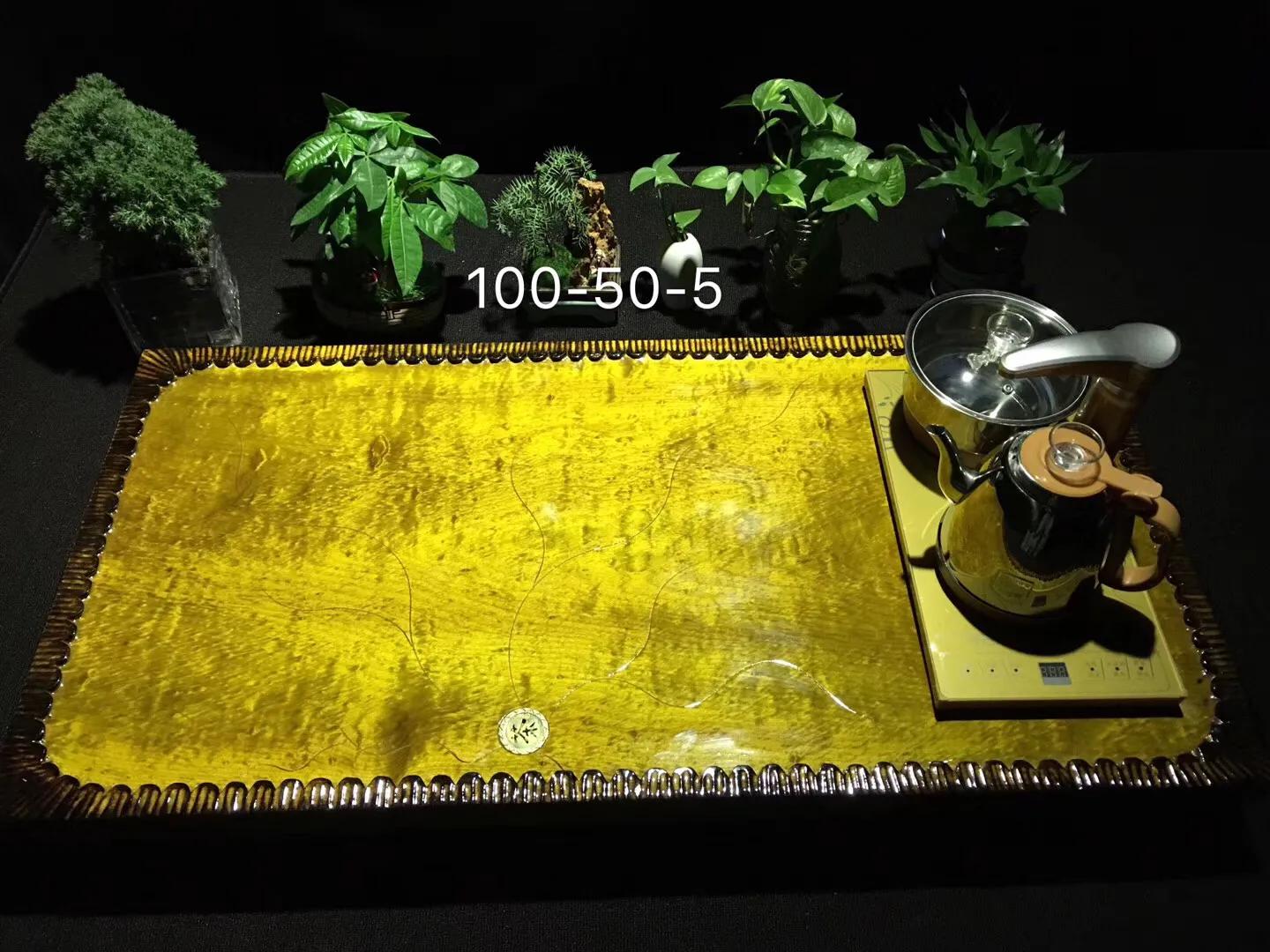 实木根雕金蟾茶盘,黄金樟实木茶盘