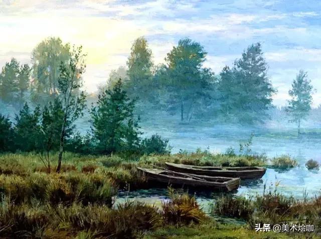 俄罗斯现代油画风景油画作品欣赏,可以让人美哭的风景