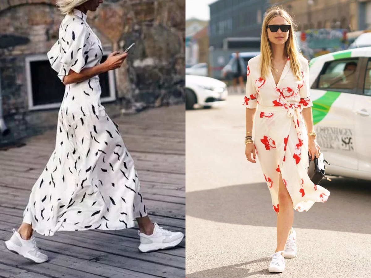 细高跟鞋搭配连衣裙,连衣裙高跟鞋优雅有女人味