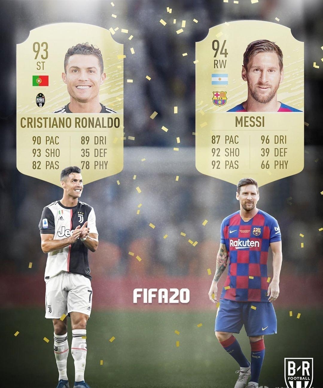 梅西与c罗巅峰对决梅西绝杀,fifa20c罗和梅西