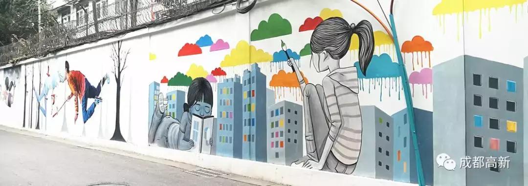 美丽乡村彩绘墙网红打卡,教你刷出一面不土气的网红彩色墙