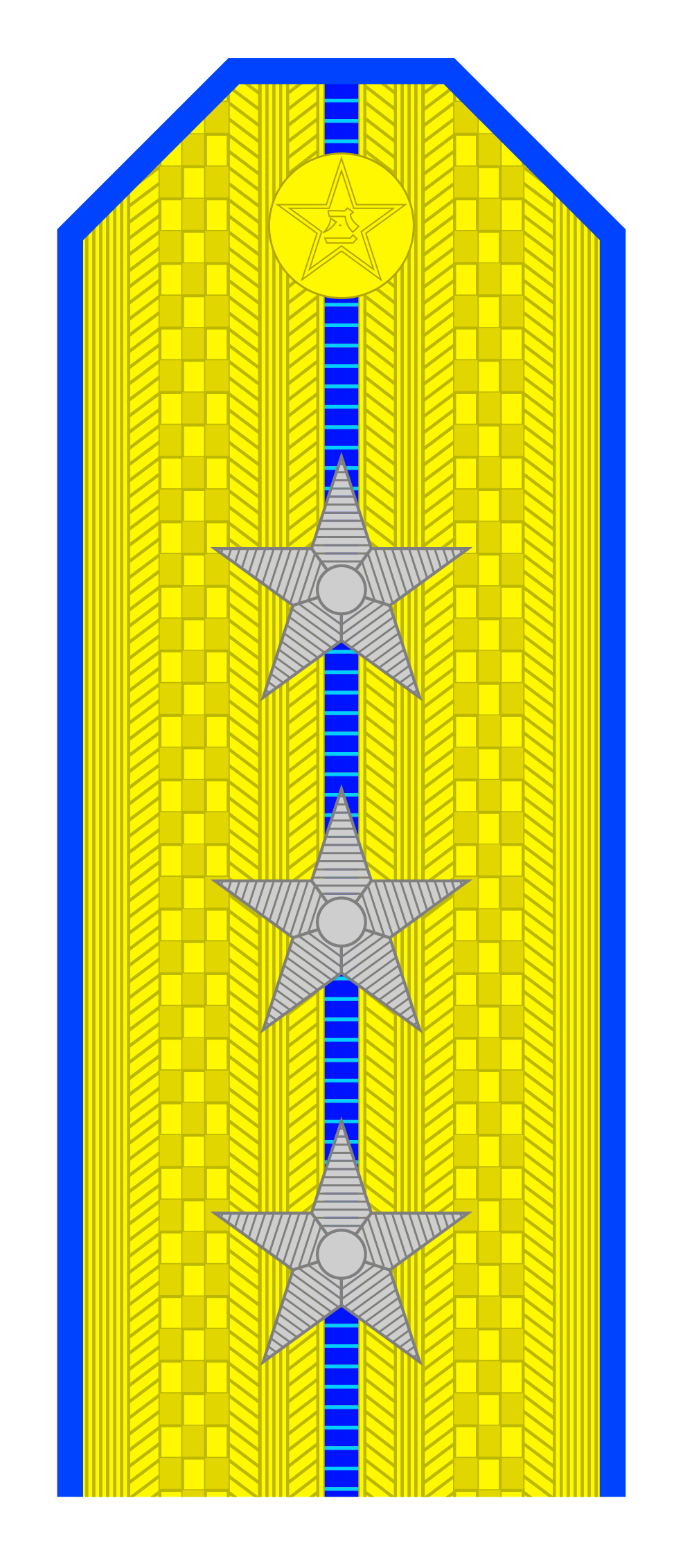 50年代解放军军衔肩章图解,55式上将军衔肩章