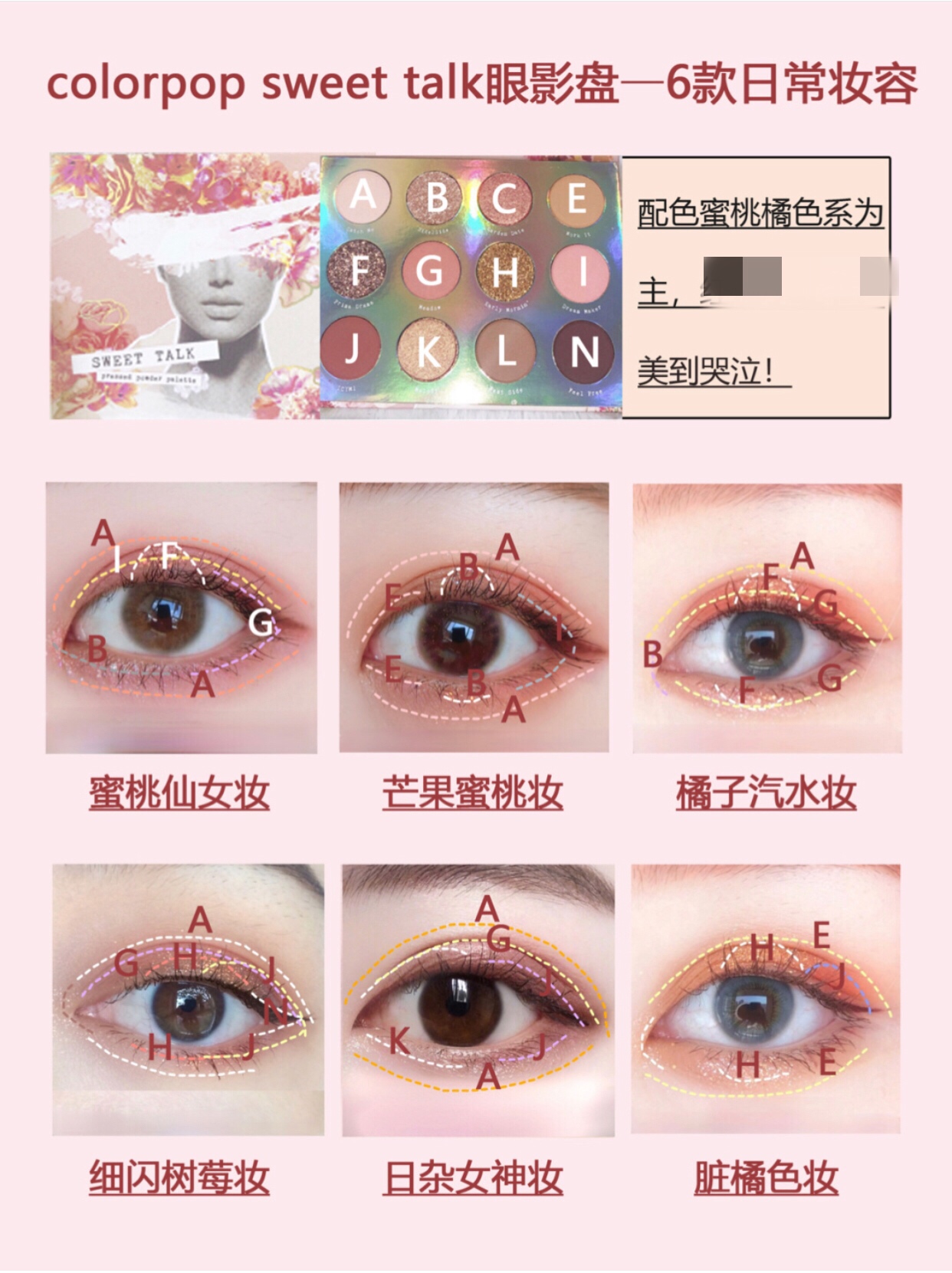 四色眼影盘的详细眼妆教程,眼影保姆式怎么搭配