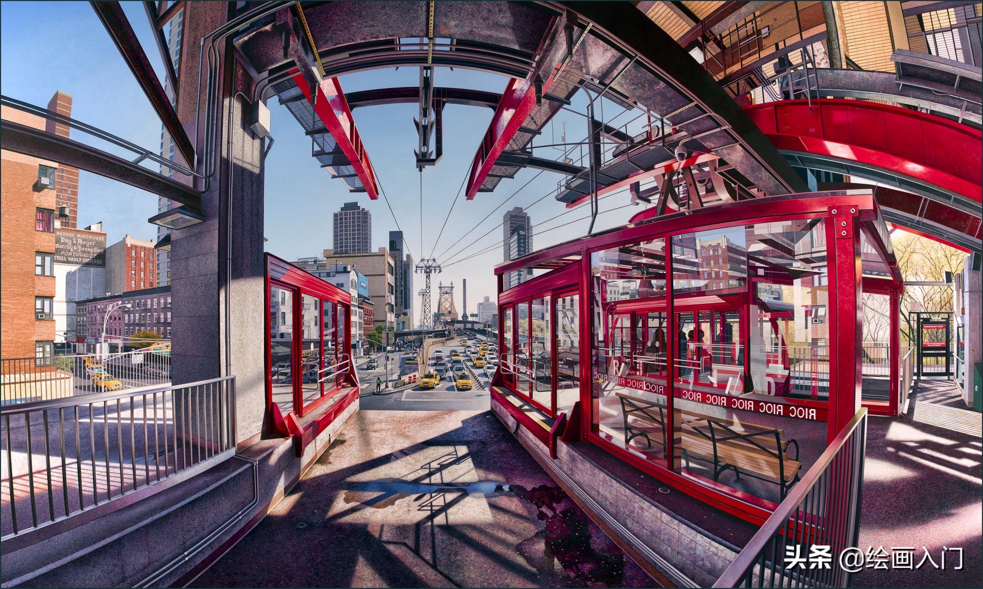 人肉相机艺术家，用最传统的方式绘制超写实风格城市风景，惊人