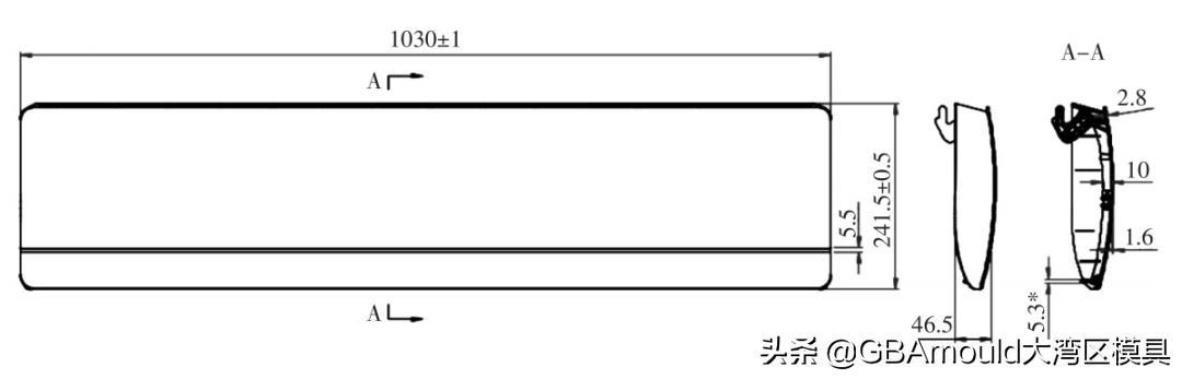 空调面板注塑件分析,空调面板冲压模具
