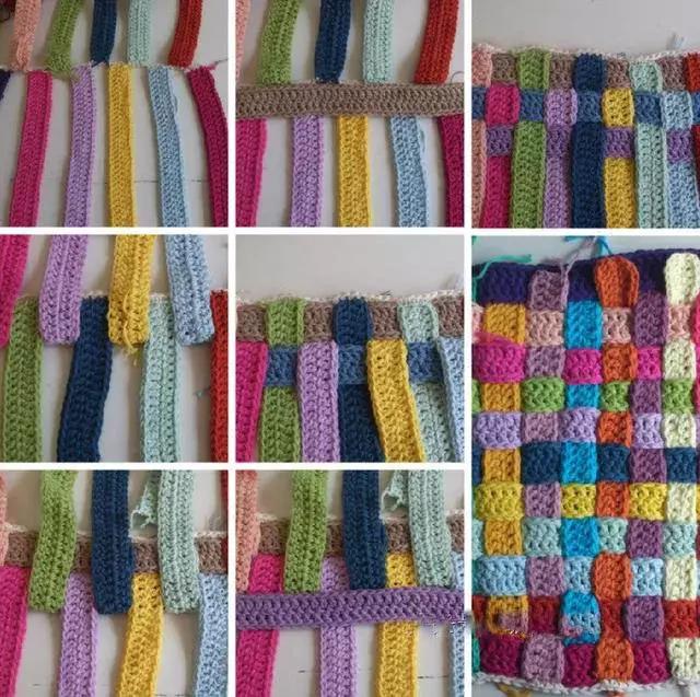 钩针汽车坐垫的编织教程,方形椅子坐垫钩针教程