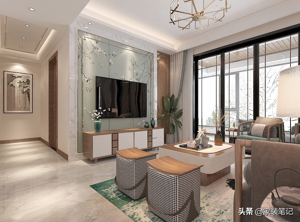 当现代简约邂逅新中式,当现代轻奢遇上新中式