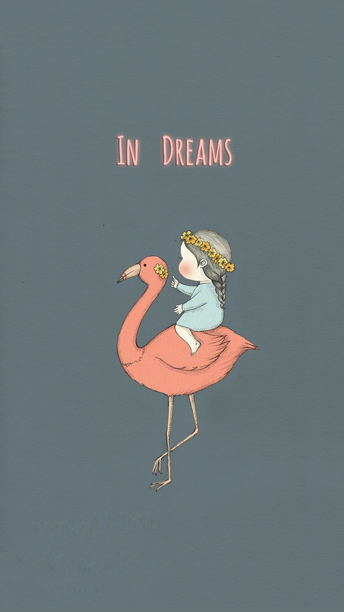 少女与兔子插画,兔子手绘创意插画