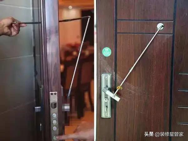 防盗门锁芯怎么挑,防盗门怎么挑出来