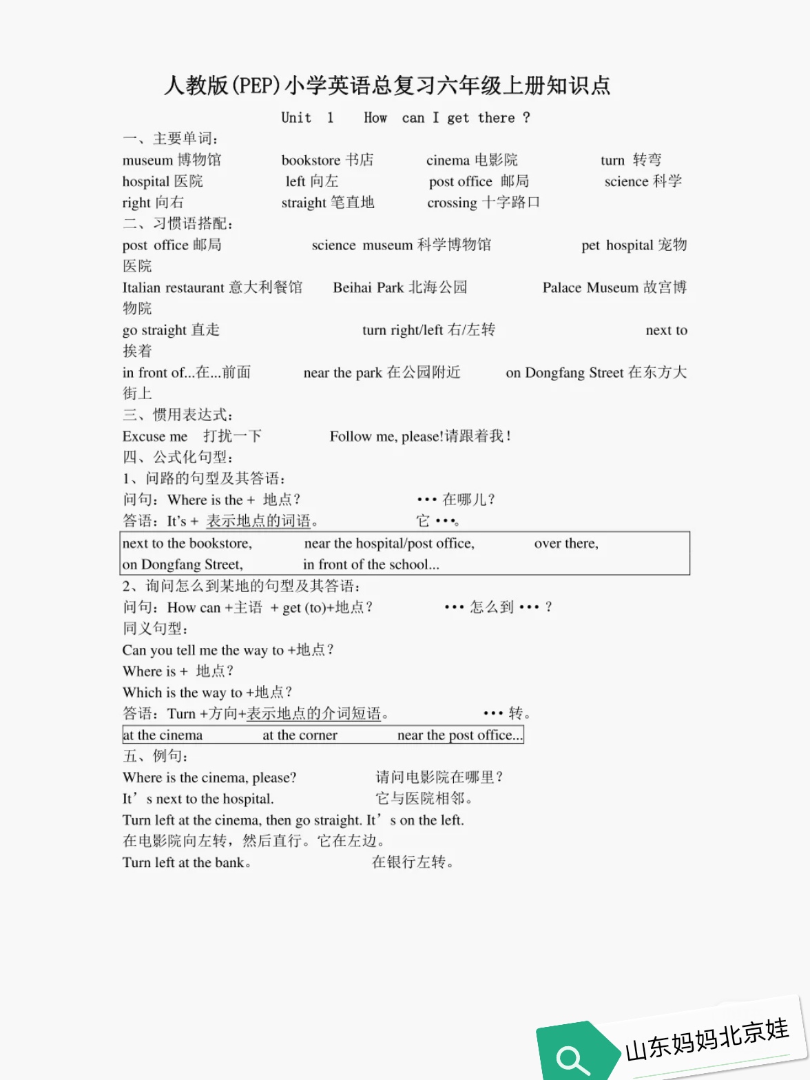 六年级下册英语单词表人教版,六年级英语必背知识归纳