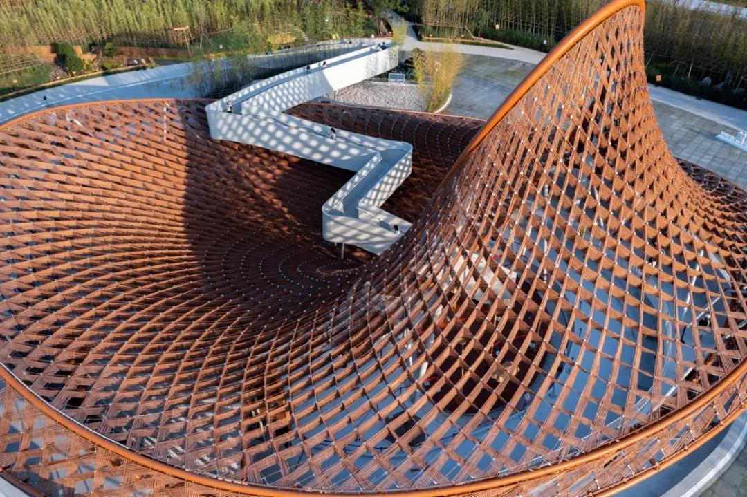 三维编织，第十届中国花卉博览会竹藤馆