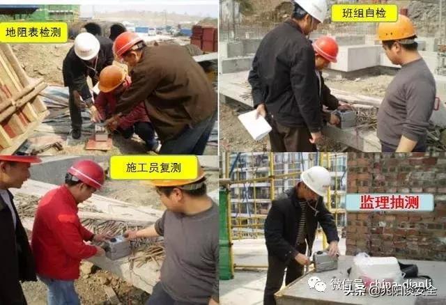 防雷接地引下线工艺图片,防雷接地及接地装置施工工艺流程