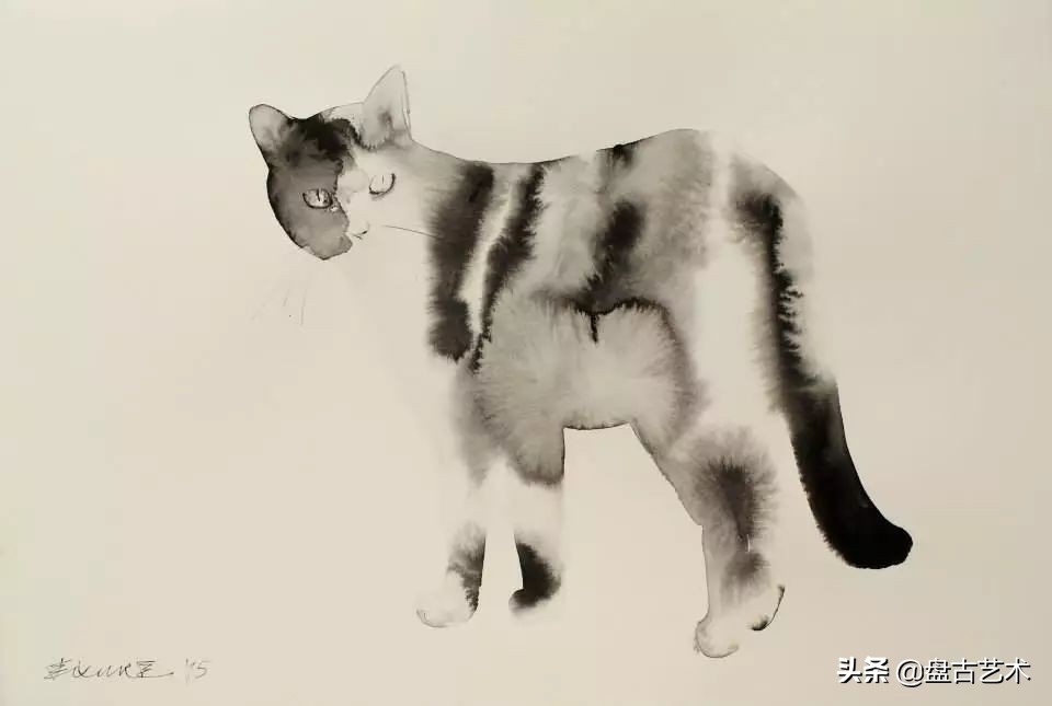 盘古文化艺术国画,盘古在宇宙中开天辟地国画