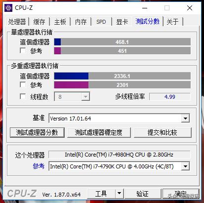 i79750h魔改CPU测试,i7超频最好的cpu