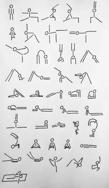 瑜伽小人简笔画法教学,瑜伽小人图简笔画