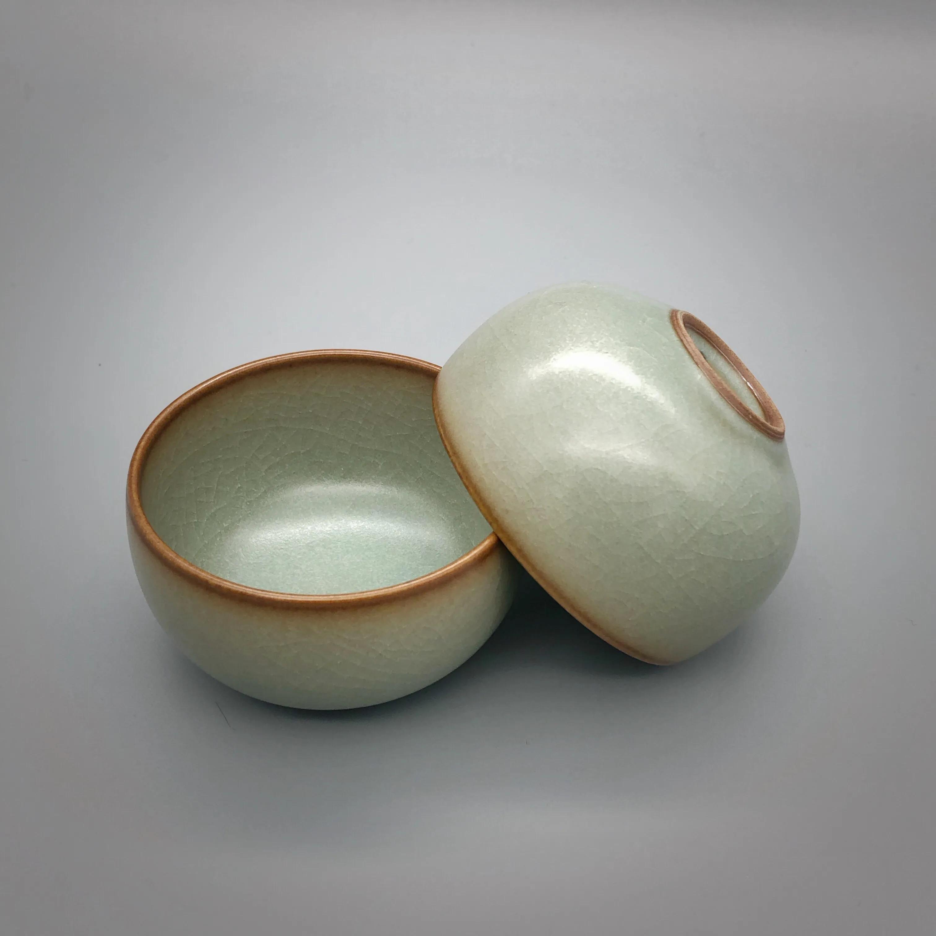 汝窑矮圆口杯,四大经典杯型汝窑